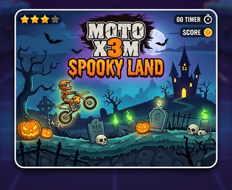 Moto X3M Spooky Land